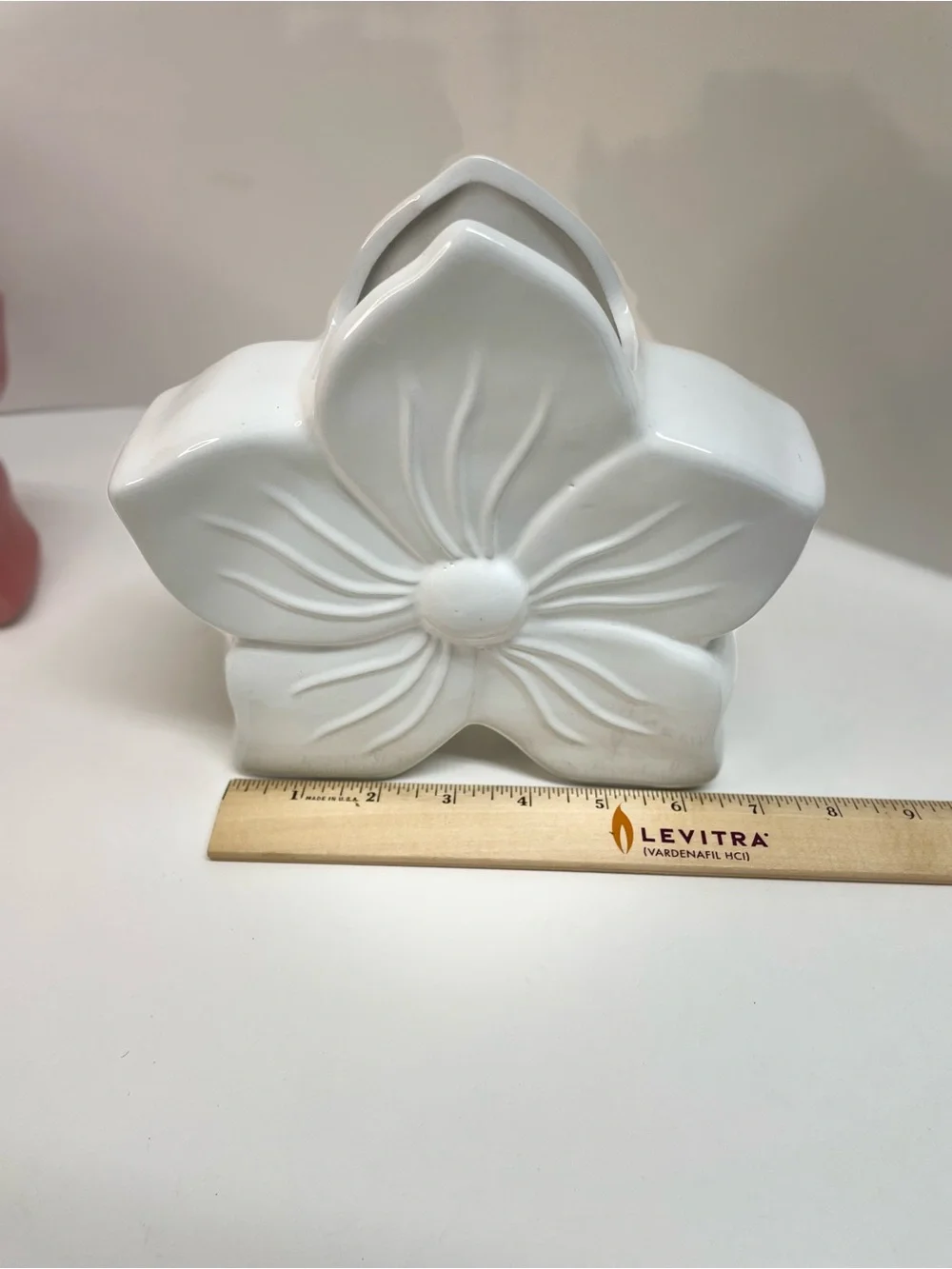 Floral Ceramic Flower Sculpture White